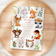 Abenteuer erwartet Woodland Creatures Baby Shower