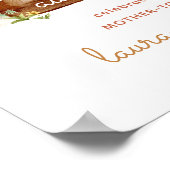 Abenteuer erwartet Woodland Creatures Baby Shower Poster (Ecke)