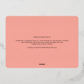 Abenteuer erwartet Woodland Girl Pink Baby Dusche Folieneinladung (Rückseite)