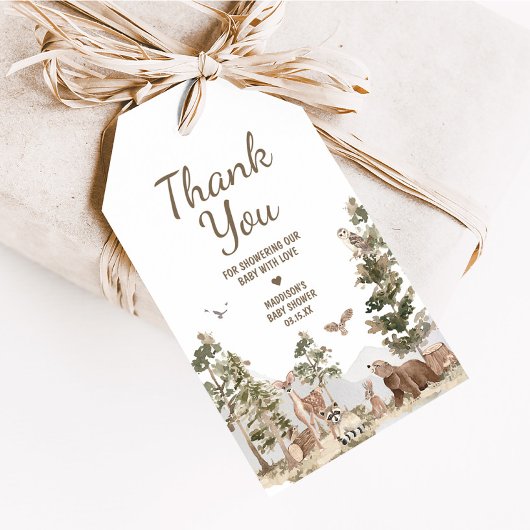 Abenteuer erwartet Woodland Tiere Liebesmarken Geschenkanhänger