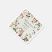 Abenteuer erwartet Woodland-Tiere Sage Baby-Dusche Serviette (Ecke)