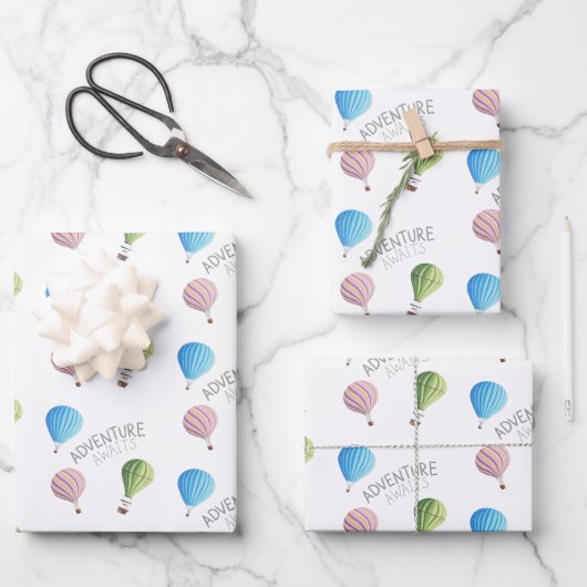 Abenteuer erwartet Wrapping Paper Flat Sheets Geschenkpapier Set (Vorderseite)