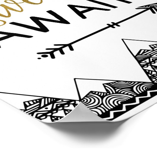 Abenteuer erwartet Zeichen Poster (Ecke)