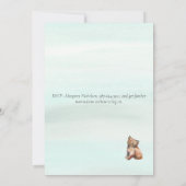 Abenteuer fängt an Rustikaler Luchs Änderung der P Einladung (Rückseite)