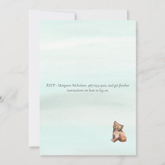 Abenteuer fängt an Rustikaler Luchs Änderung der P Einladung (Rückseite)