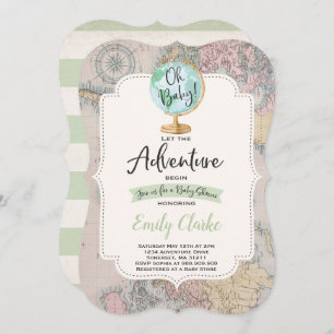 Abenteuer fängt Babyparty-Einladungs-Karten-Dusche Einladung
