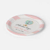 Abenteuer fängt Babyparty-Pappteller 7" an Pappteller (Schrägansicht)