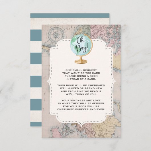 Abenteuer fängt Buch-Antrag-Karten-Reise-Dusche an Einladung (Vorne/Hinten)