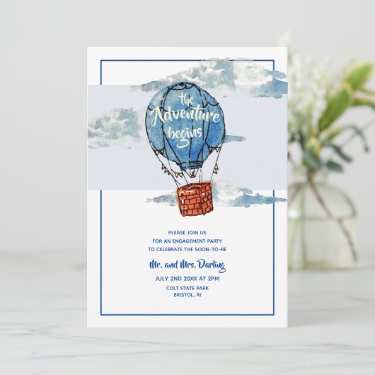 Abenteuer fängt Einladung an (Stehend Vorderseite)