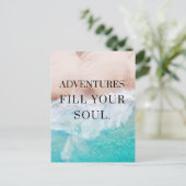Abenteuer füllen Ihr Soul Postkarte (Stehend Vorderseite)