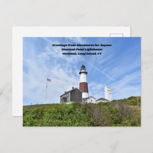 Abenteuer für jeden Montauk Leuchtturm Postkarte (Vorne/Hinten)