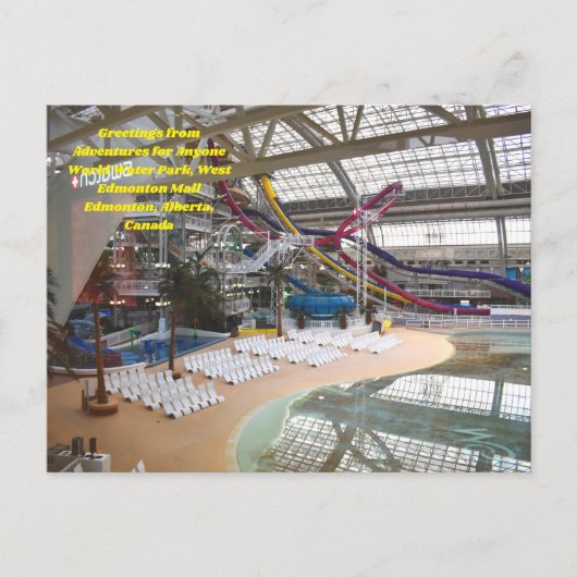 Abenteuer für jeden Weltwasserpark Postkarte (Vorderseite)