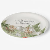 Abenteuer für Waldtiere erwartet Sie Pappteller (Schrägansicht)