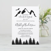 Abenteuer-GebirgswaldBrautparty-Einladung Einladung (Stehend Vorderseite)