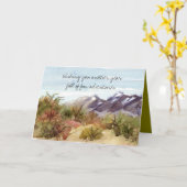 Abenteuer Geburtstag Wüstenberglandschaft Karte (Gelbe Blume)