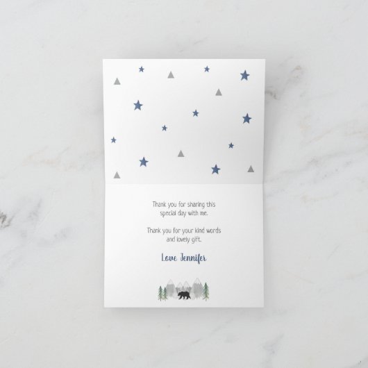 Abenteuer geklappt Dankeschön Karte Black Bear Nav (Innenseite)