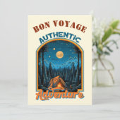 Abenteuer gewartet Bon Voyage Card Einladung (Stehend Vorderseite)