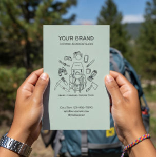 Abenteuer Guides Wander- & Campingflyer mit QR Flyer