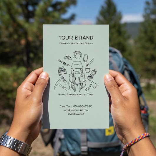 Abenteuer Guides Wander- & Campingflyer mit QR Flyer