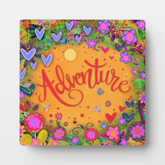 Abenteuer Hübsche florale Whimsical Inspiration Fotoplatte (Vorderseite)