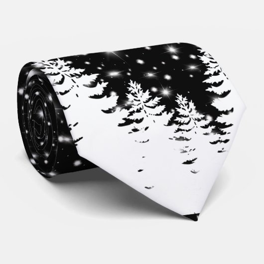 Abenteuer im Freien | Kiefernwald | Sternennacht Krawatte (Gerollt)