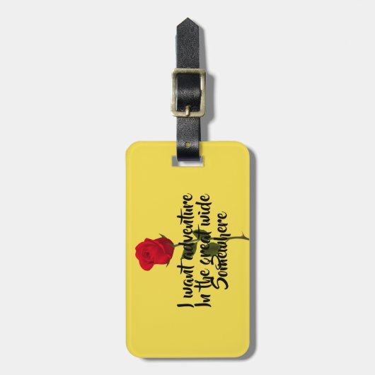 Abenteuer im Großen breiten etikettieren irgendwo Gepäckanhänger (Vorderseite vertikal)