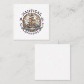 Abenteuer im Nautischen Meer Quadratische Visitenkarte (Vorne/Hinten)