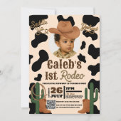 Abenteuer im West Wild 1 ONE 1. Rodeo Party Einladung (Vorderseite)