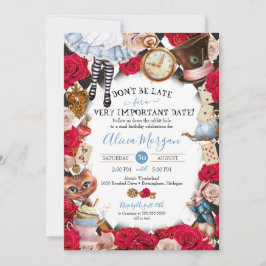 Abenteuer im Wunderland Mad Tea Party Einladung