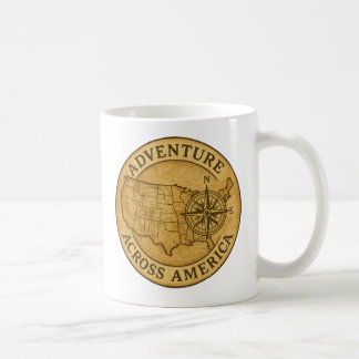 Abenteuer in Amerika Vintage Karte Kaffeetasse