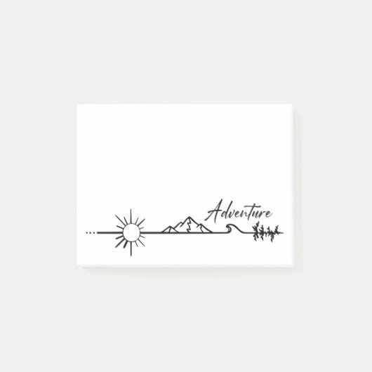 Abenteuer in den Bergen Post-it Klebezettel (Vorderseite)