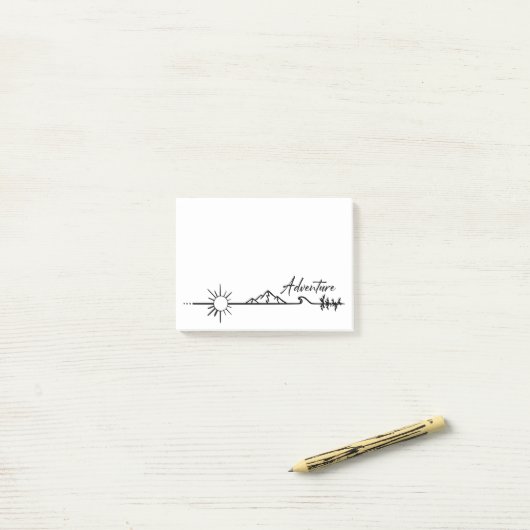 Abenteuer in den Bergen Post-it Klebezettel (Auf Schreibtisch)