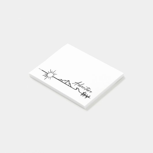 Abenteuer in den Bergen Post-it Klebezettel (angewinkelt)