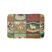 Abenteuer in den Nordgebieten: Symbolisches Patchw Badematte (Vorderseite)