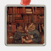 Abenteuer in der Bibliothek Silbernes Ornament (Vorne)