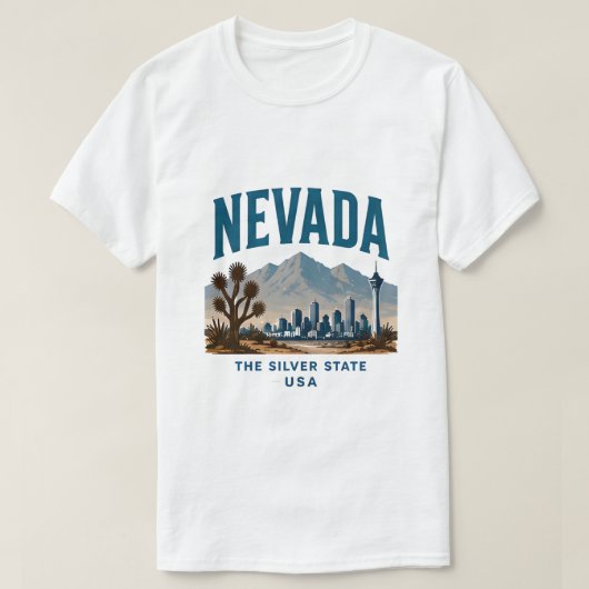 Abenteuer in der Wüste Nevadas T-Shirt (Design vorne)