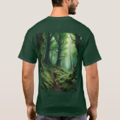 Abenteuer in einem tiefen grünen Wald T-Shirt (Rückseite)