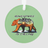 Abenteuer ist anrufen - Bärenwald-Camping Ornament (Rückseite)
