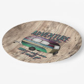 Abenteuer ist anrufen, und ich muss Minze Lila Cam Pappteller (Schrägansicht)