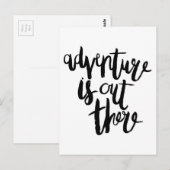 Abenteuer ist da draußen postkarte (Vorne/Hinten)