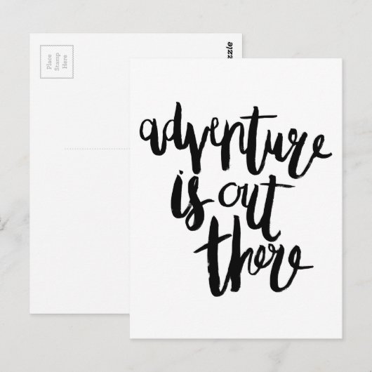 Abenteuer ist da draußen postkarte (Vorne/Hinten)