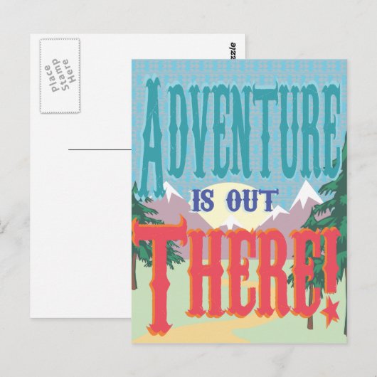 Abenteuer ist da draußen! Postkarte (Vorne/Hinten)