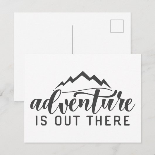 Abenteuer ist da draußen postkarte (Vorne/Hinten)