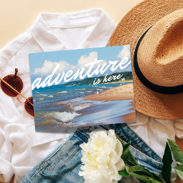 Abenteuer ist da - nach Norden Michigan Postkarte