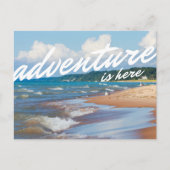Abenteuer ist da - nach Norden Michigan Postkarte (Vorderseite)