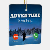 Abenteuer ist das Anrufen von Cellphone Bildschirm Keramikornament (Rechts)