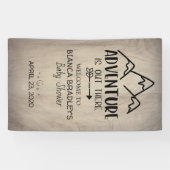 Abenteuer ist dort draussen rustikales Holz der Banner (Horizontal)