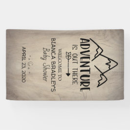 Abenteuer ist dort draussen rustikales Holz der Banner