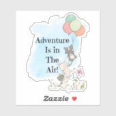 Abenteuer ist in der Air Kittens Aufkleber (Blatt)