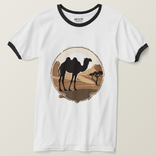 Abenteuer Kamel in der Wüste T-Shirt (Design vorne)